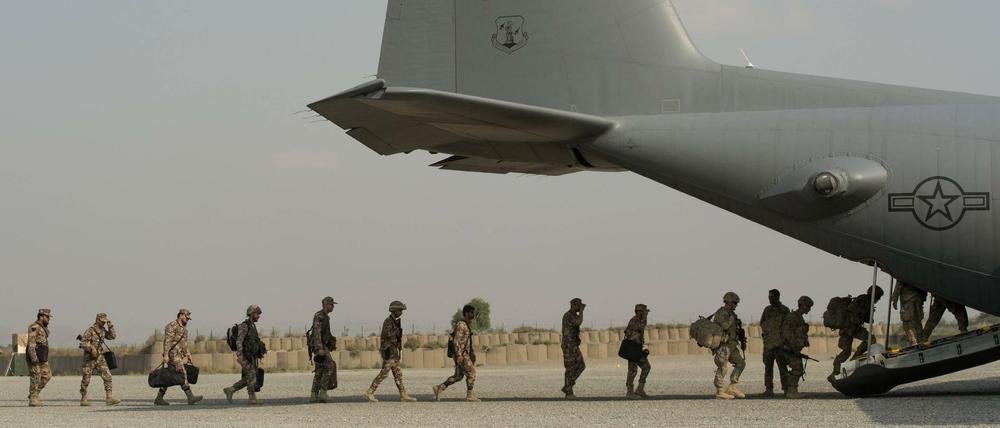 US-Soldaten einer Luftlandedivision in der Provinz Khost in Afghanistan. 