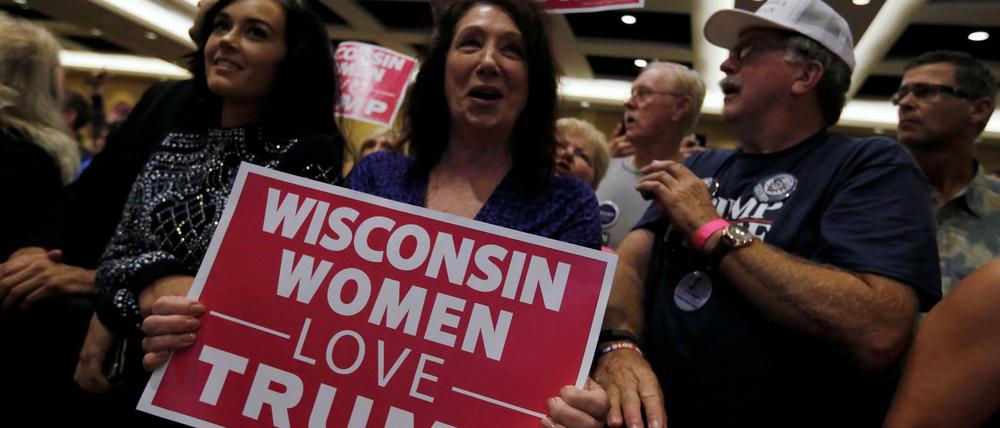 Frauen in Wisconsin für Trump. 