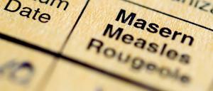 Rubrik für Masern-Impfungen in einem Impfpass 