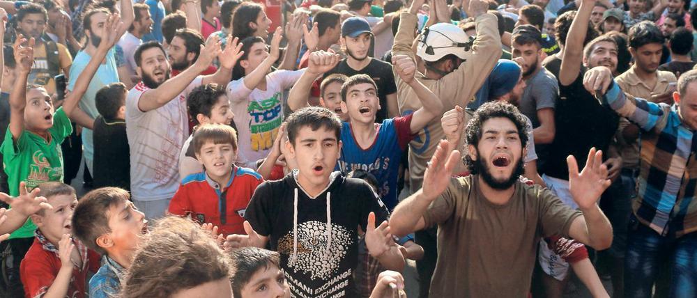 Die Zivilgesellschaft zu mobilisieren - hier ein Foto aus Syrien im Jahr 2016 - ist unerlässlich.