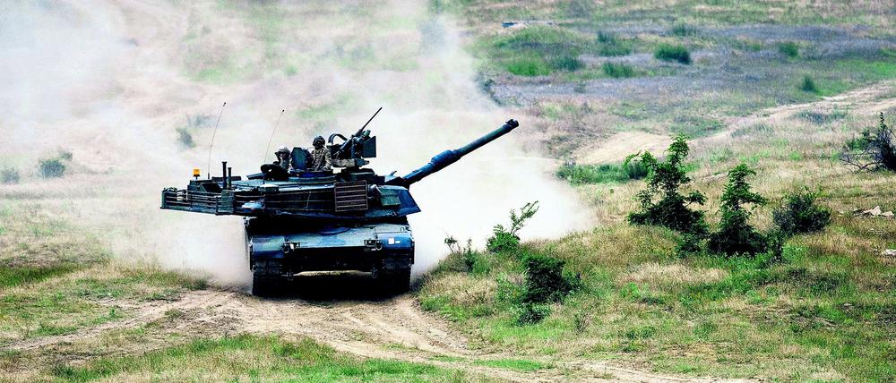 Ein US-Panzer vom Typ M1A2 Abrams bei einer Militärübung in Bulgarien.