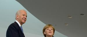 Man kennt sich, man schätzt sich, doch alte Zeiten werden nicht zurückkehren: Joe Biden zu Besuch bei Angela Merkel im Jahr 2013.