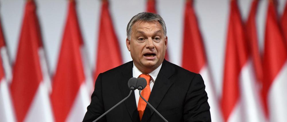 Ungarns Ministerpräsident Viktor Orbán auf einem Kongress seiner Fidesz-Partei im November in Budapest. 