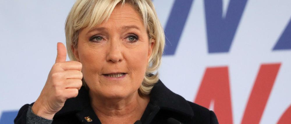 Die FN-Chefin Marine Le Pen am Samstag in Brachay im Nordosten Frankreichs.