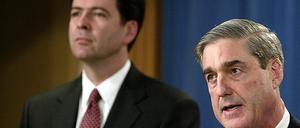 Zwei Insider gegen Präsident Trump: Der gefeuerte FBI-Chef James Comey (links) und Sonderermittler Robert Mueller , der ebenfalls FBI-Chef war. 