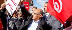 Interimspräsident Moncef Marzouki wird von der Muslimbruderschaft untzerstützt. 