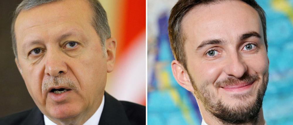 Der türkische Präsident Recep Tayyip Erdogan (links) verlangt eine Strafe für den Satiriker Jan Böhmermann. 