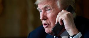 Telefonieren kann er noch - US-Präsident Donald Trump