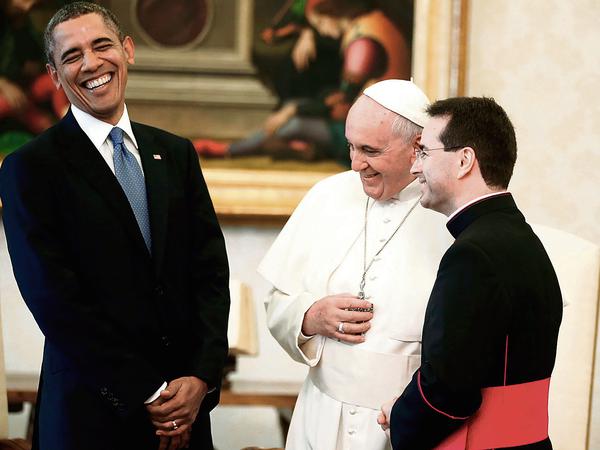 2014 traf Obama den neuen Papst Franziskus im Vatikan. 