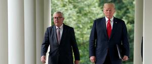 Gemeinsame Interessen entdeckt: Die Präsidenten der USA und der EU-Kommission, Donald Trump und Jean-Claude Juncker. 