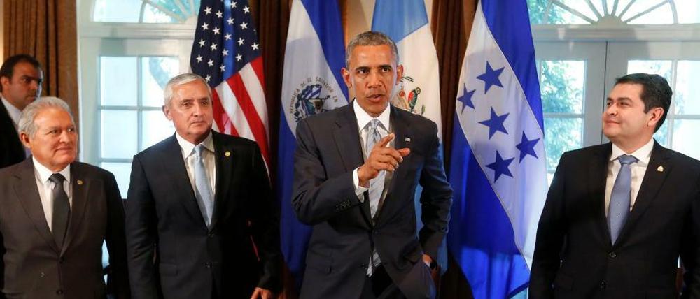 Barack Obama traf sich mit den Präsidenten von El Salvador, Guatemala und Honduras.