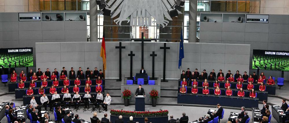Zum Volkstrauertag sprach auch der russische Schüler Nikolai Desjatnitschenko im Bundestag.