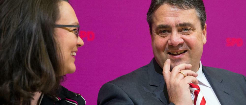 Reformwillig. SPD-Chef Sigmar Gabriel mit Arbeitsministerin Andrea Nahles (SPD).
