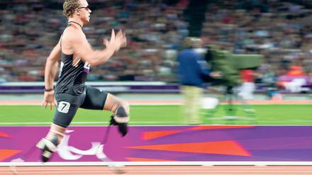 Immer schneller. David Behre 2012 bei den Paralympics in London.