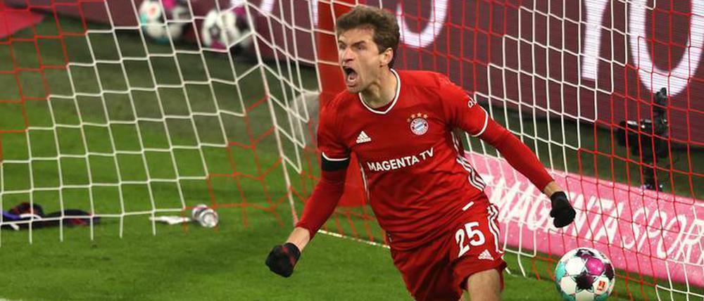 Thomas Müller traf zweimal gegen Leipzig.