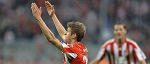 Thomas Müller trifft spät zum 1:0 für die Bayern, aber nicht zu spät.