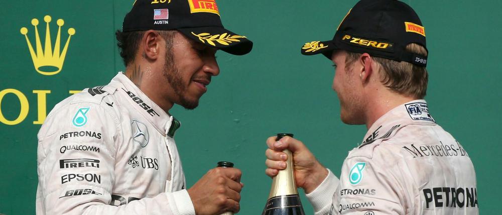 Hamilton (l.), Rosberg.