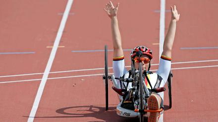 Auf dem neuen Sportgerät feierte Christiane Reppe rasche Erfolge. Im Straßenrennen verteidigte sie im vergangenen Jahr ihren WM-Titel.