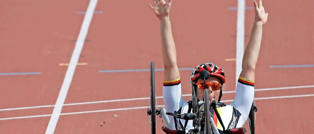 Auf dem neuen Sportgerät feierte Christiane Reppe rasche Erfolge. Im Straßenrennen verteidigte sie im vergangenen Jahr ihren WM-Titel.