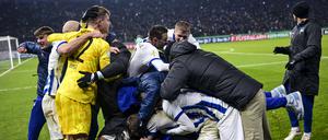 Der Rest ist Jubel: Hertha BSC nach dem Einzug ins Viertelfinale des DFB-Pokals.