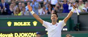 Am Ziel. Novak Djokovic hat nach fünf Sätzen noch Kraft, um die Arme hochzureißen.