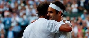 Rivalen, die sich leiden können: Roger Federer (r.) und Rafael Nadal.