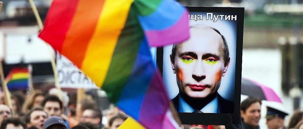 Kinder müssen geschützt werden. So begründet Russland mit Staatschef Putin seine Anti-Homosexuellen-Politik.
