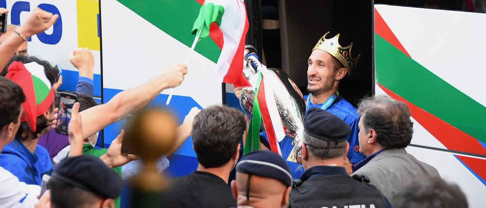 Giorgio Chiellini kam als König von England zurück in die Heimat. Dabei hatte er die Champions League gar nicht gewonnen, sondern war mit Italien 2021 „nur“ Europameister geworden.