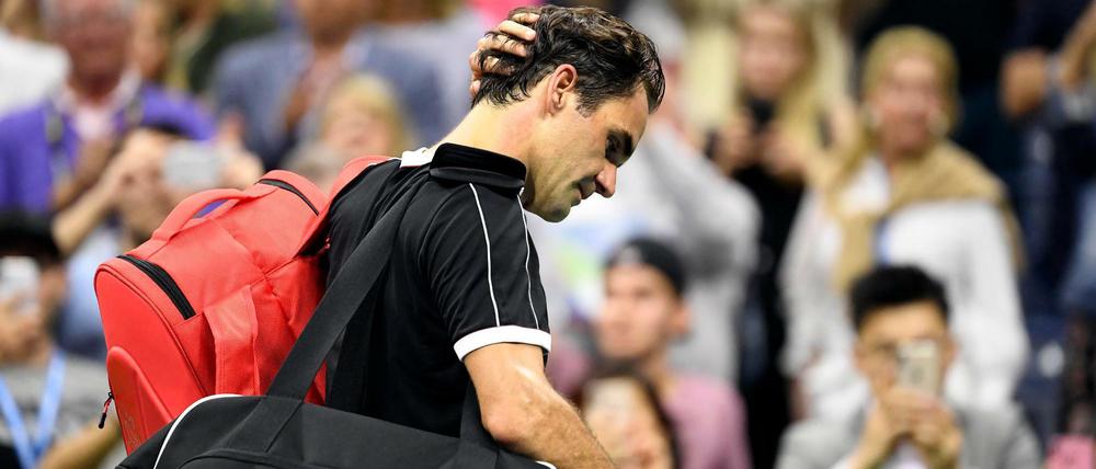 Kaum zu fassen. Roger Federer reichte im Viertelfinale der US-Open eine 2:1-Satzführung nicht.