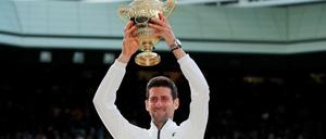 Novak Djokovic nach seinem Wimbledon-Sieg
