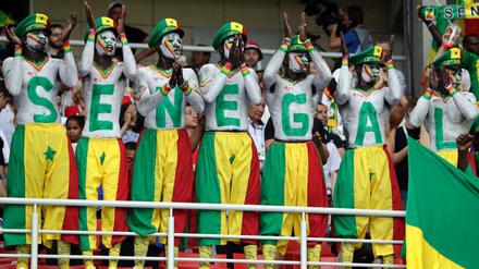 Fans des Senegal beim Vorrundenspiel gegen Polen in Moskau.