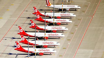 Am Boden: Air Berlin hatte Ende Oktober 2017 den Flugbetrieb eingestellt. Gläubiger konnten Forderungen noch bis zum 1. Februar 2018 beim Insolvenzverwalter anmelden. 
