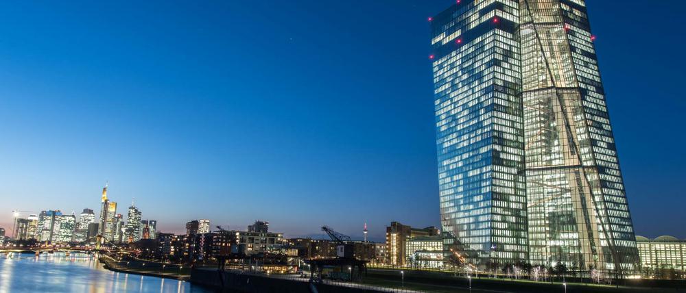 Die Zentrale der Europäischen Zentralbank (EZB) in Frankfurt am Main. 