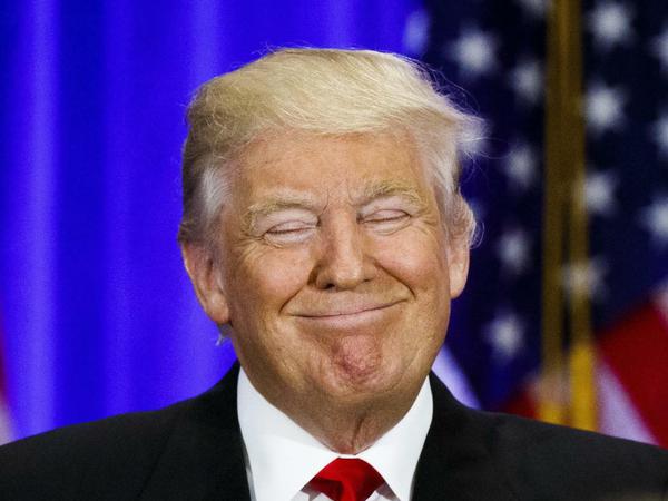 Donald Trump, der Präsidentschaftskandidat der Republikaner zu Wahl des US-Präsidenten im November, macht gern Scherze auf Kosten anderer. Angablich kann er aber schlecht über sich selbst lachen.