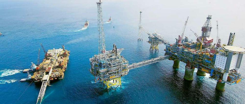 Ölförderplattform des staatlichen Ölkonzerns Statoil in der Nordsee