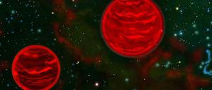 So könnten die sonnenlosen Doppel-Planeten aussehen, die Astronomen in der 160 Lichtjahre entfernten TW-Hydrae-Assoziation entdeckt haben.