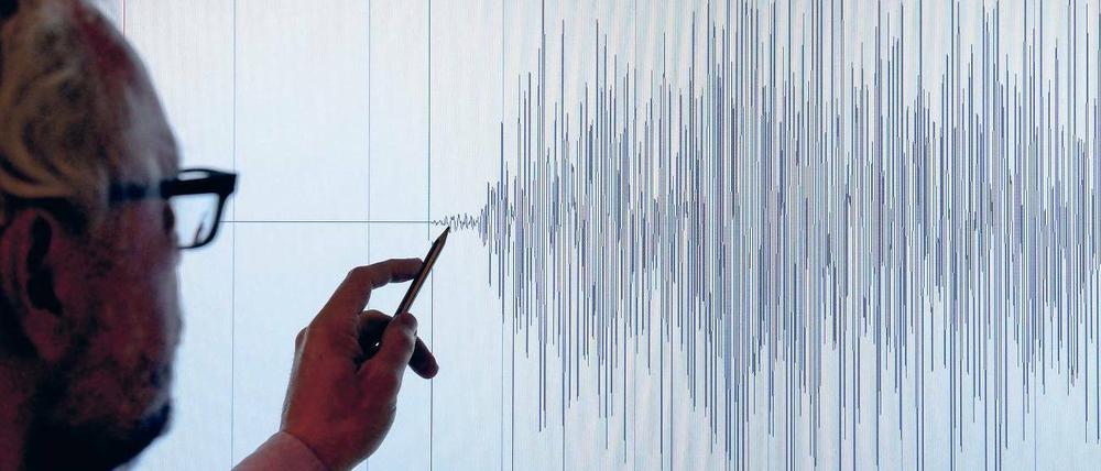 Seismogramm des Erdbebens vor Indonesien