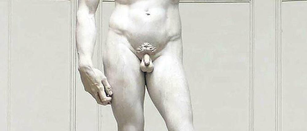 Bewundert. Der David von Michelangelo in Florenz. 