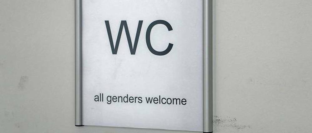 Ein All-Gender-WC - hier an einer Hochschule in Berlin. 