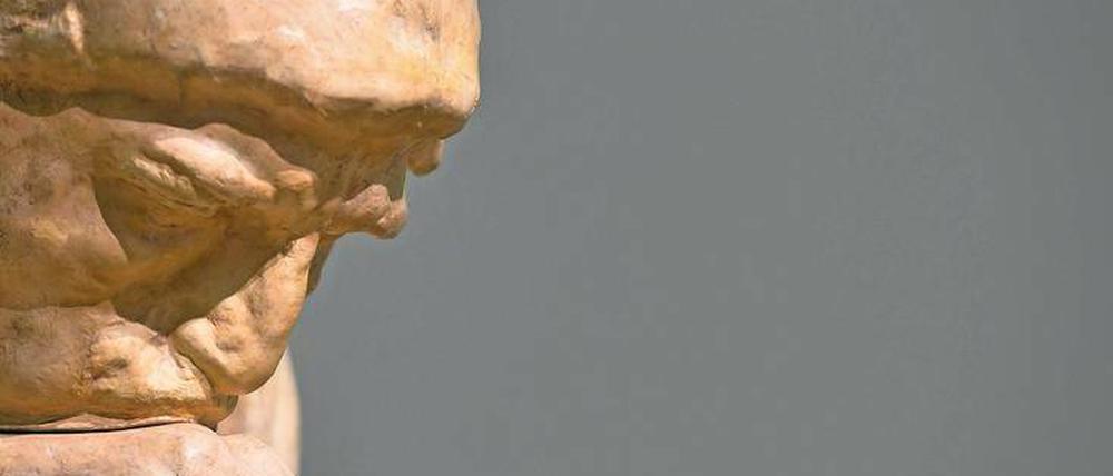 Wo sind die Philosophen, wenn man sie braucht? HU-Professor Geert Keil hat sich auf die Suche gemacht. Das Bild zeigt ein Detail von Auguste Rodins Plastik "Der Denker".