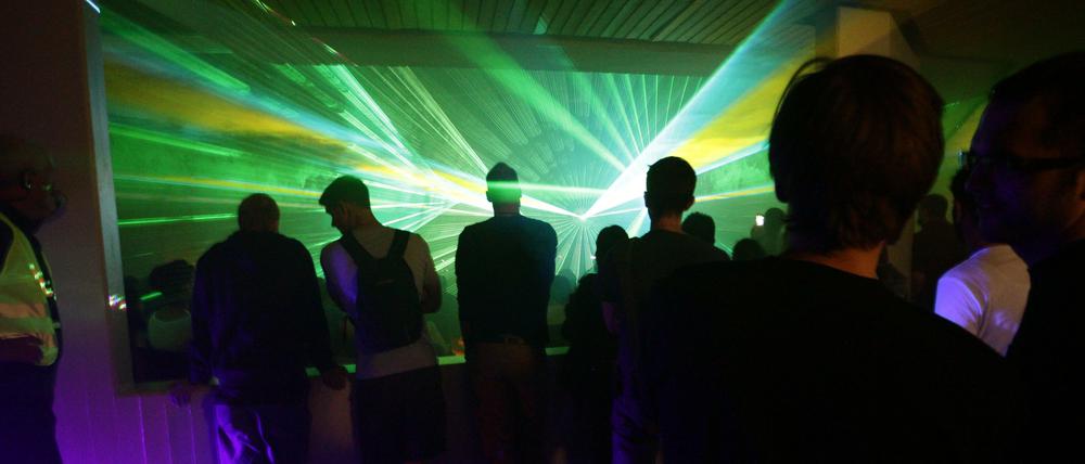 16 Millionen Farben. An der Beuth Hochschule für Technik können Besucher eine spektakuläre Lasershow sehen.
