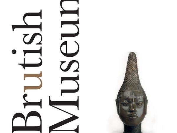 Ein Buch-Cover mit dem Titel The Brutish Museums zeigt einen Kopf aus der Reihe der Benin-Bronzen.