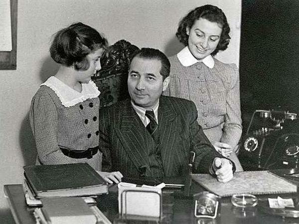Im Jahr 1939: Fritz Wisten mit seinen Töchtern Eva und Susanne