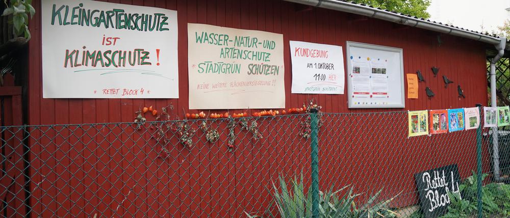 Kleingarten-Protest in Wilmersdorf.