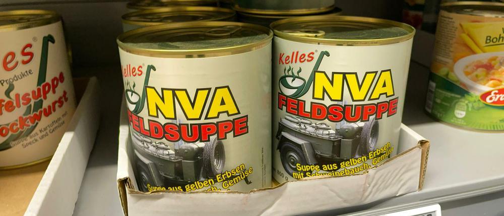 "NVA-Feldsuppe". Dieses Angebot entdeckte die Stiftung in einem Rewe-Markt am Berliner Ostbahnhof