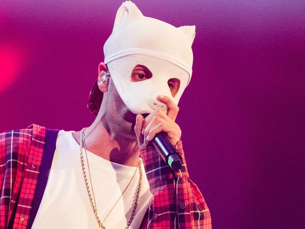 Auch der Rapper Cro will anonym bleiben. Er tritt immer mit weißer Panda-Maske auf.