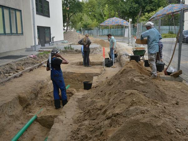 Die archäologischen Grabungen an der Harnackstraße im Sommer 2016. 