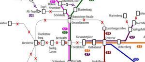 So sieht das Liniennetz der S-Bahn in Berlin in den nächsten Tagen aus. 