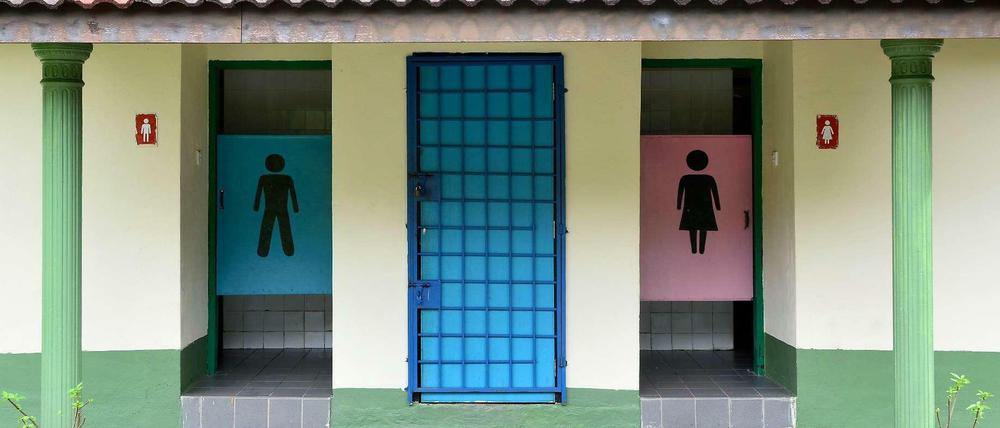 Männlein blau, Weiblein rosa: Diese Toilette auf Malaysia ist das Gegenteil von Unisex.