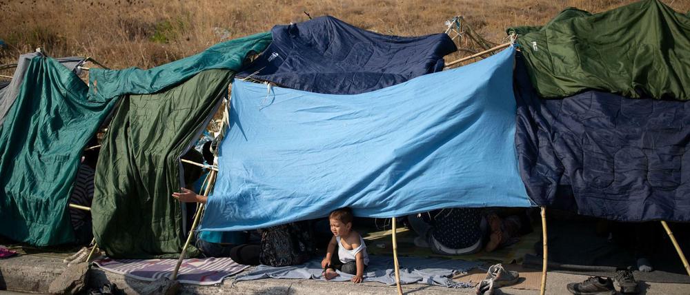 Nach dem Brand im Geflüchtetencamp Moria auf dem griechischen Lesbos sind mehr als 10.000 Menschen obdachlos.